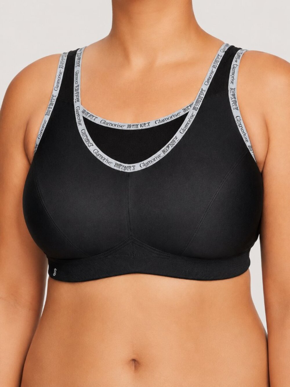 Glamorise 1066 No-Bounce Camisole Sports Bra Black 38D NWT